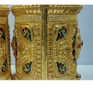 22KT Gold Handmade Colorful Rabari Chud