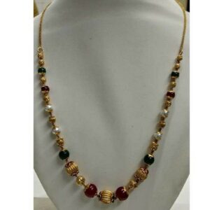 22KT Gold Antique Colorful Beaded Mala