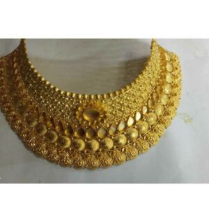 22KT Handmade Gold Antique Choker Set