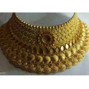 22KT Handmade Gold Antique Choker Set