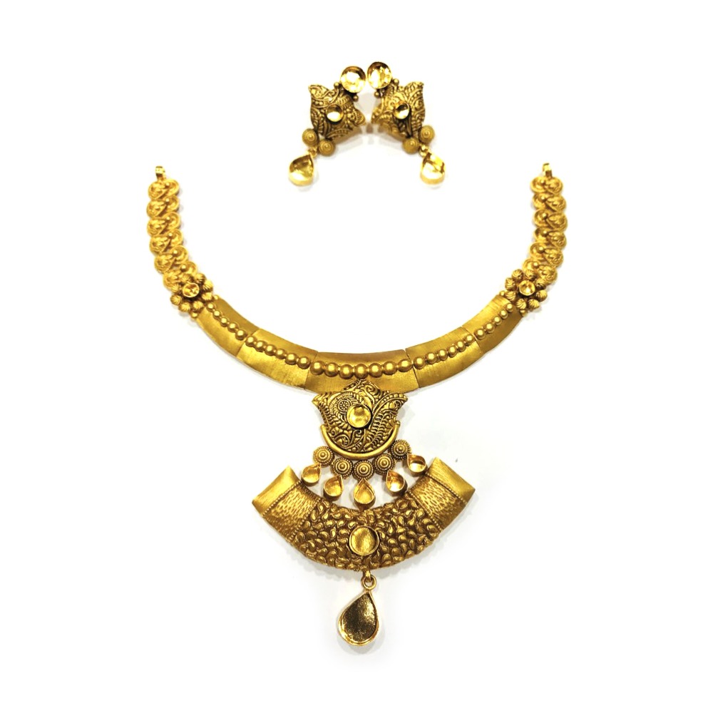 22KT Gold Indian Tribal Necklace Set