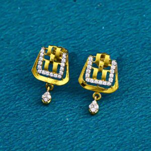 22K 916 Gold Fancy Stone  Design Earrings