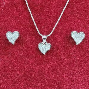 925 Sterling Silver Mango Shape Chain Pendant Set
