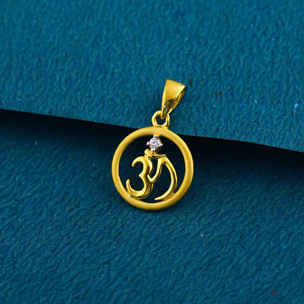 22K 916 Premium OM Design Fancy Gold Pendant