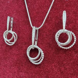 925 Sterling Silver Chain Pendant Set