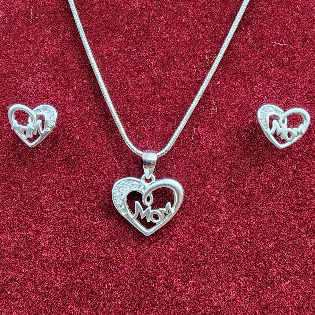 925 Sterling Silver Chain Pendant Set