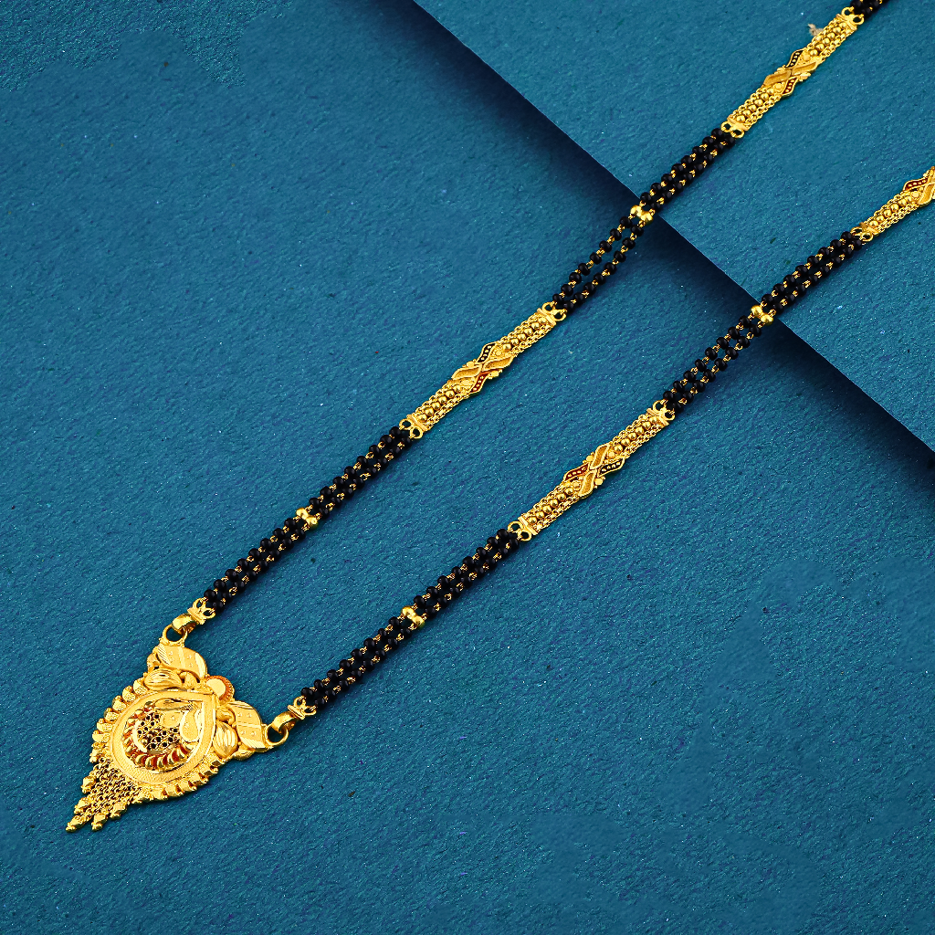 22K 916 Gujrati Fancy Double Line Mangalsutra