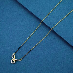 22k 916 Necklace Type Mangalsutra With Exclusive Diamond Work