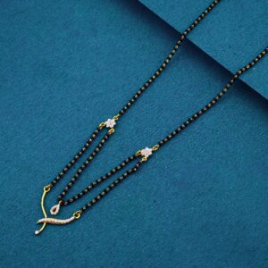 22K 916 DOUBLE PENDANT STYLE SINGAL LINE MANGALSUTRA
