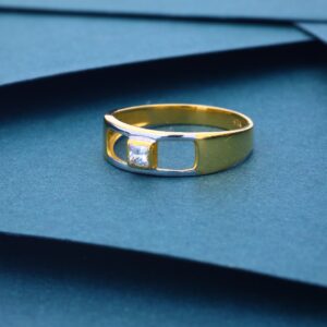22k 916 Fancy CZ Diamond Premium Gold Ring For Men's