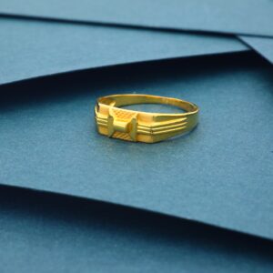 22K Gold Plan Design Gold Ring For Mens.