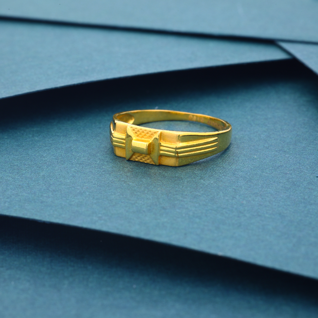 22K Gold Plan Design Gold Ring For Mens.