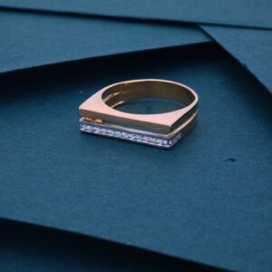 18K Rose Gold Diamond Ring For Ladies
