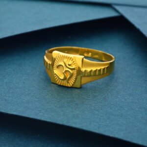 22k 916 OM Design Gold Ring For Mens