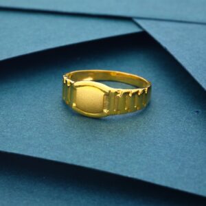 22k Gold Plain Light Weight Gold Ring For Gents