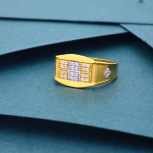22K 916 Fancy Regular Wearing Diamond Ring For Mens
