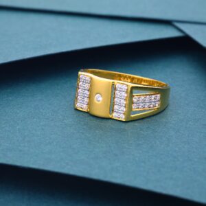 22K 916 Fancy Premium CZ Diamond Ring For Men's