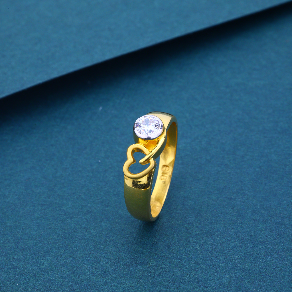 22K Gokd Single Stone Couple Ring