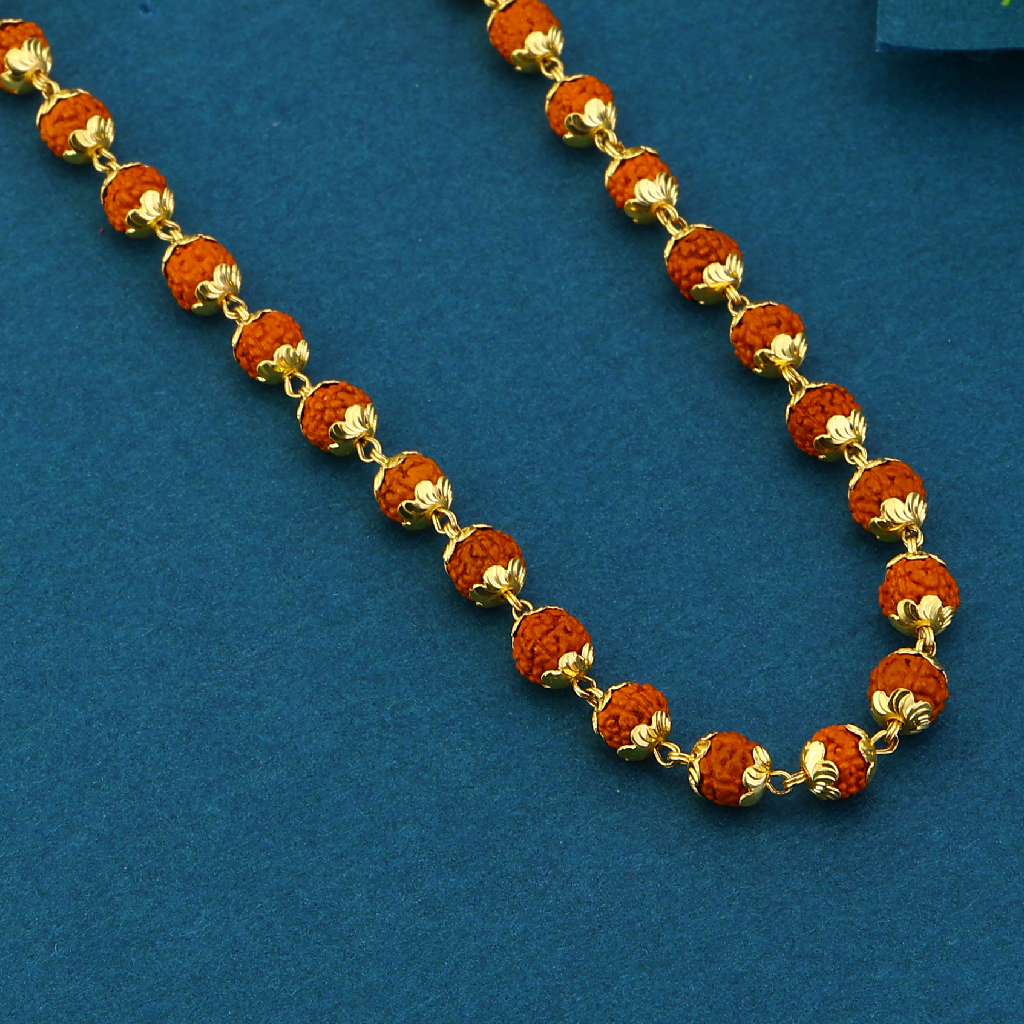 22K Gold Fancy Rudraksha Mala