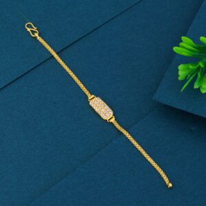 22K Gold Stone Sitting Children Bracelet