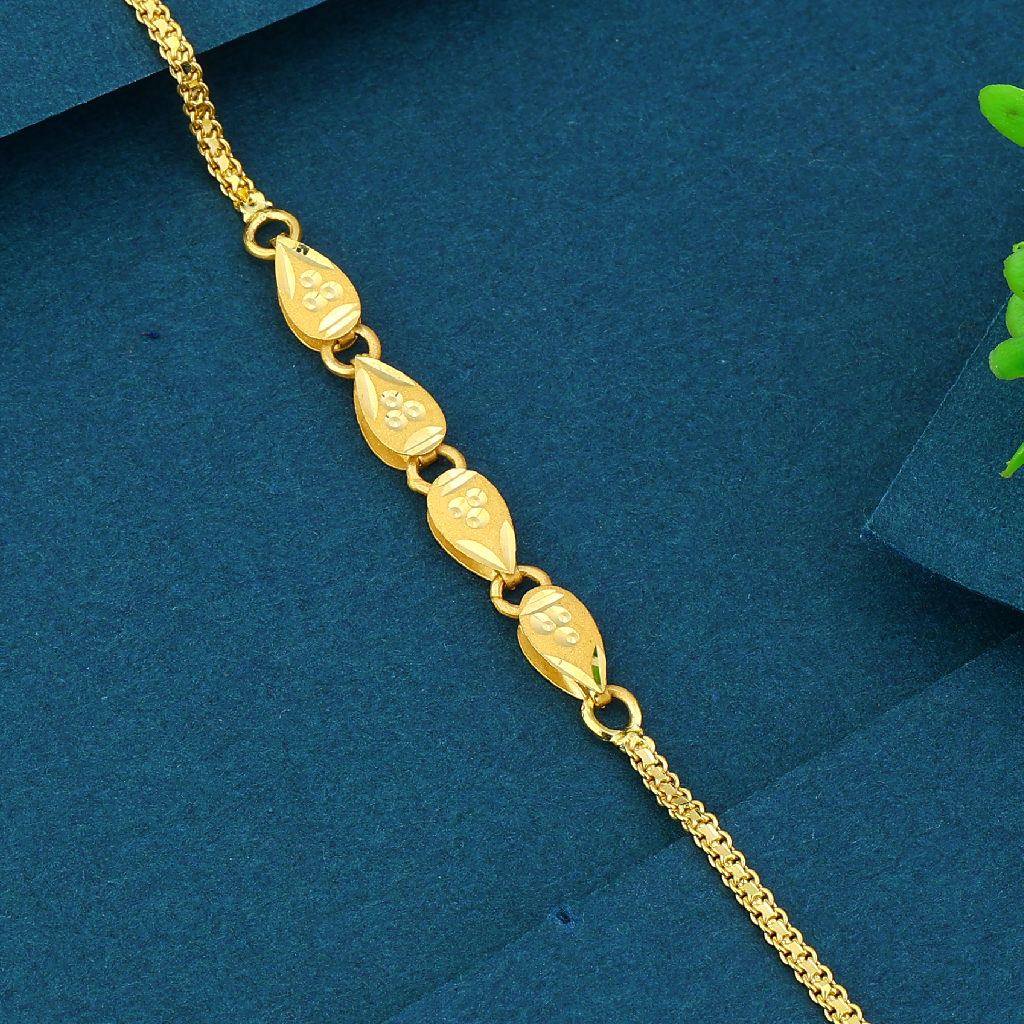 916 Gold Classic Fancy Children Bracelet - Image 2