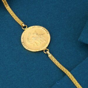 20K Gold Om Design Children Bracelet