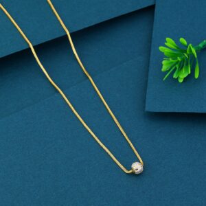 916 gold single ball plain chain dokiya