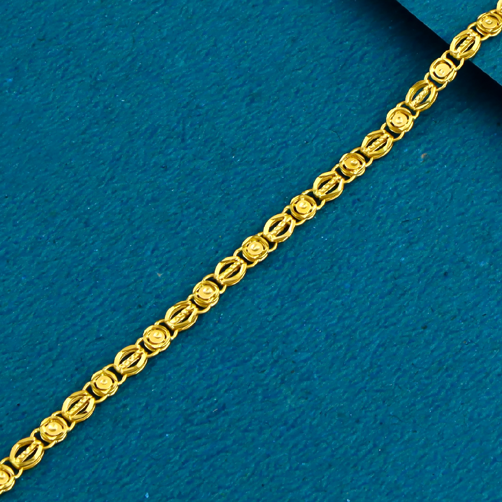 22K 916 Gold Plain Fancy Ledies Bracelet