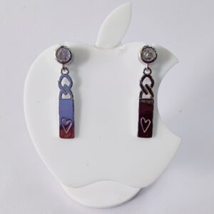925 Sterling Silver Exclusive Heart Shape Hanging Earrings