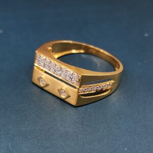 22K 916 Gold Exclusive Stone Gents Ring