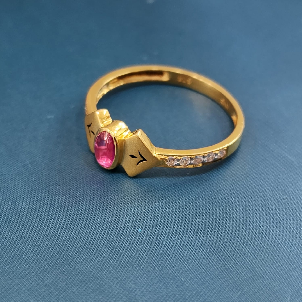 22k 916 gold exclusive stone fancy ladies ring