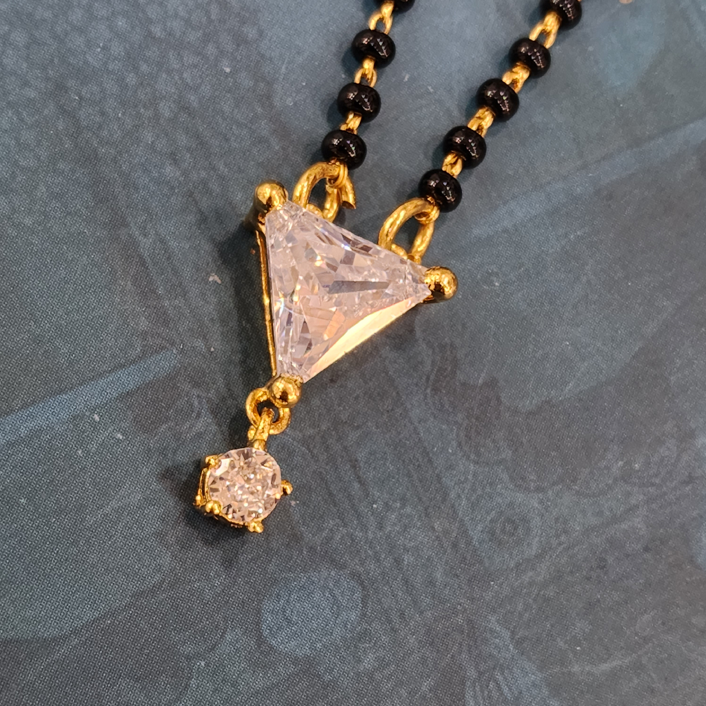 1.Gram Gold Forming Fashion Jewellery Stone Mangalsutra