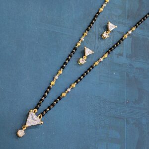 1.Gram Gold Forming Fashion Jewellery Stone Mangalsutra