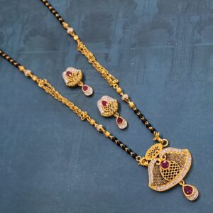 1.gram gold forming Kundan fashion jewellery mangalsutra
