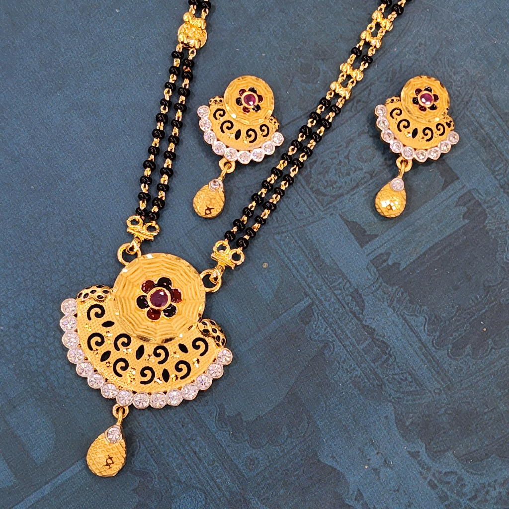 1.gram gold forming fashion jewellery Stylish mangalsutra