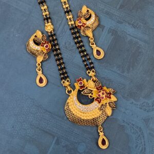 1.gram gold forming Flower fashion jewellery mangalsutra