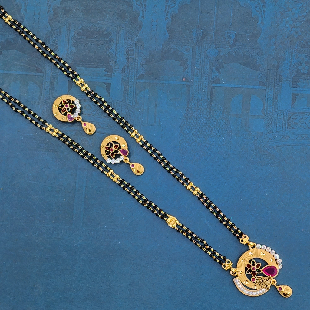 1. gram gold forming fashion jewellery Modern mangalsutra