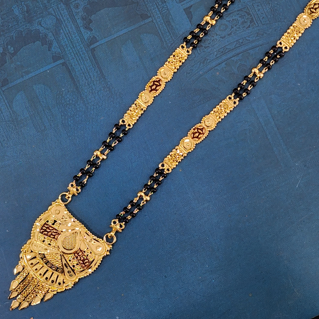 1. gram gold forming Simple Design jewellery mangalsutra - Image 2