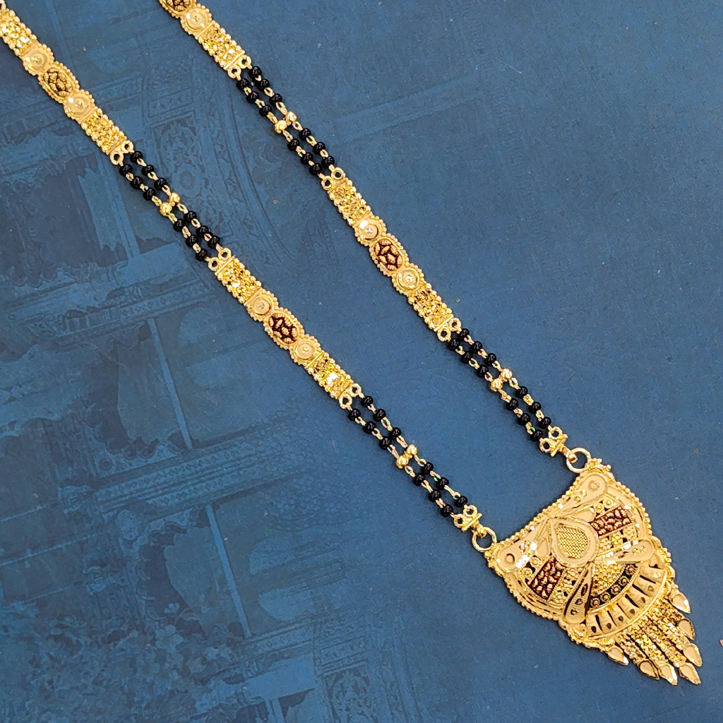 1. gram gold forming Simple Design  jewellery mangalsutra