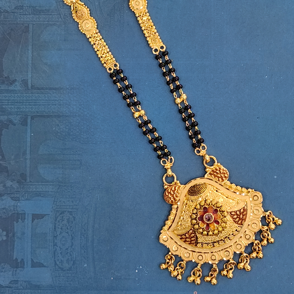 1. gram gold forming Long Design jewellery mangalsutra - Image 2