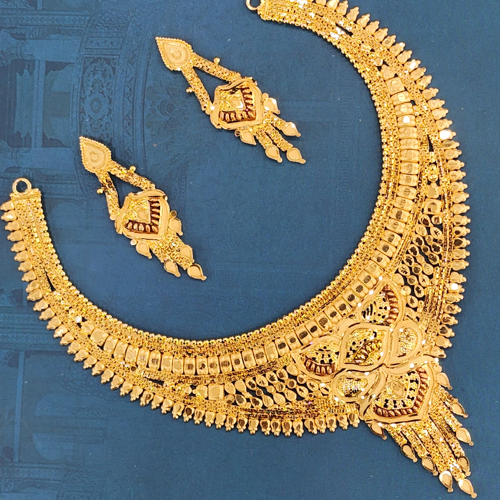 1.gram gold forming Bridal fashion jewellery set