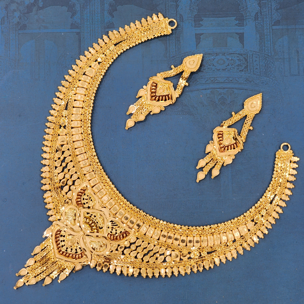 1.gram gold forming Bridal fashion jewellery set
