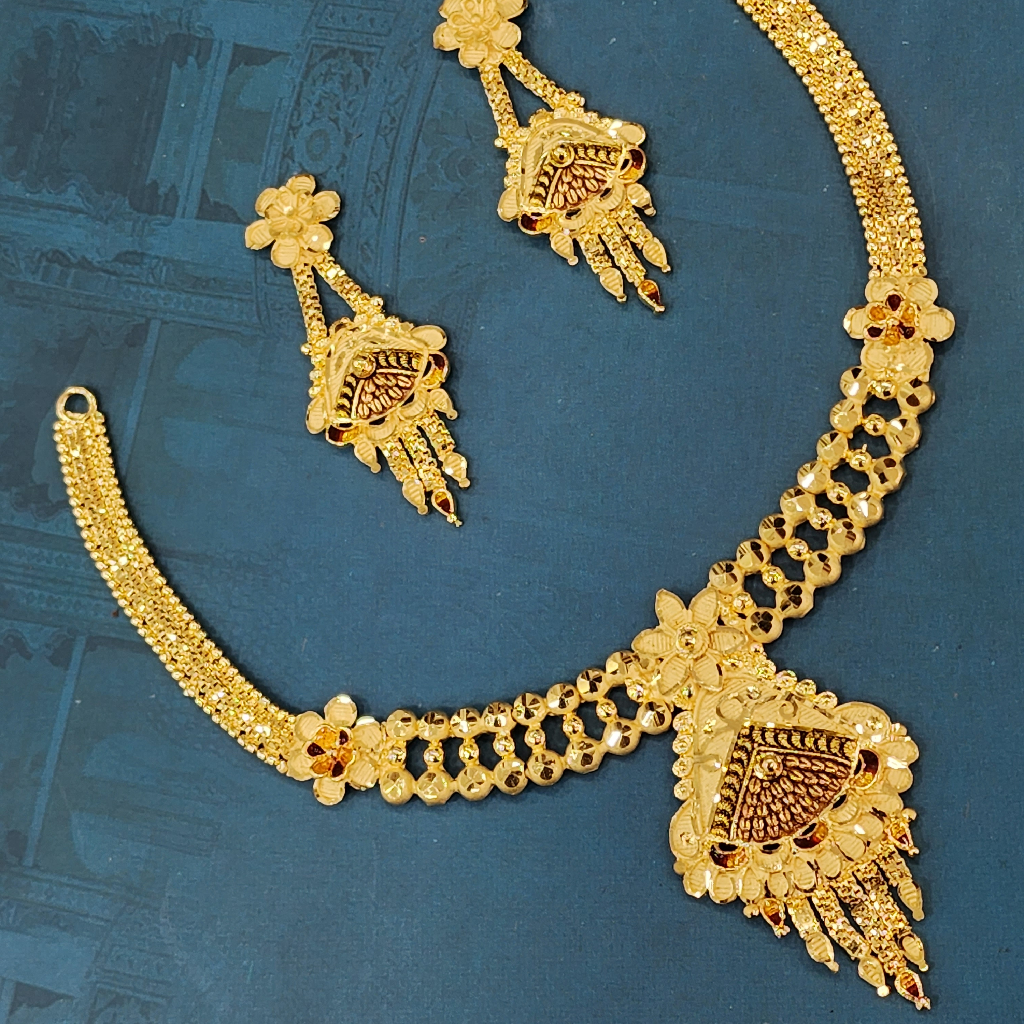 1.gram gold forming jewellery Classis necklace set