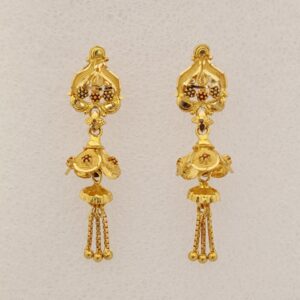 22K 916 Gold Exclusive Hanging Earrings