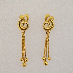 18k gold exclusive plain hanging earrings