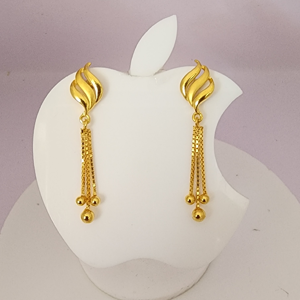 18k gold exclusive plain hanging earring