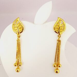 18k gold plain hanging earrings