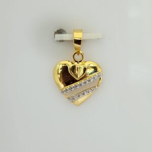18k gold exclusive heart shape pendant