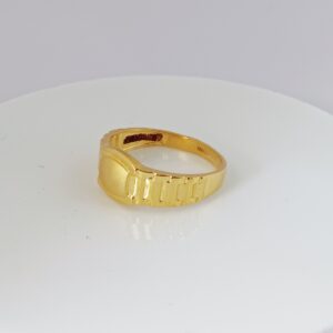 916 Gold Plain Gents Ring