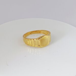 916 Gold Plain Gents Ring